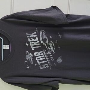 Star Trek Gray White Distressed Design Starship Enterprise USS enterprise Sz 2XL